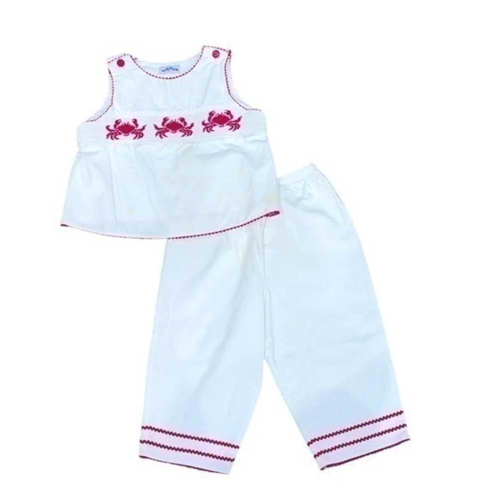 Girls Crabby Smocked outfit Size 6